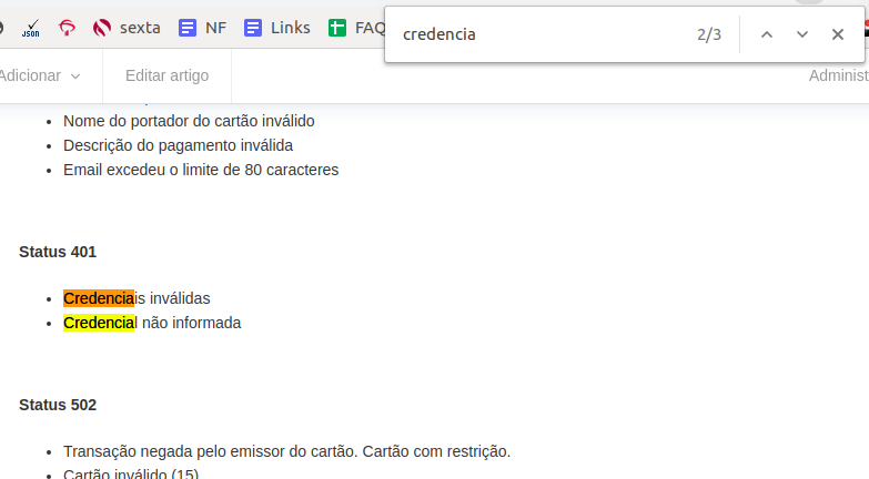 O que significa a mensagem “Token para criar nova senha inválido