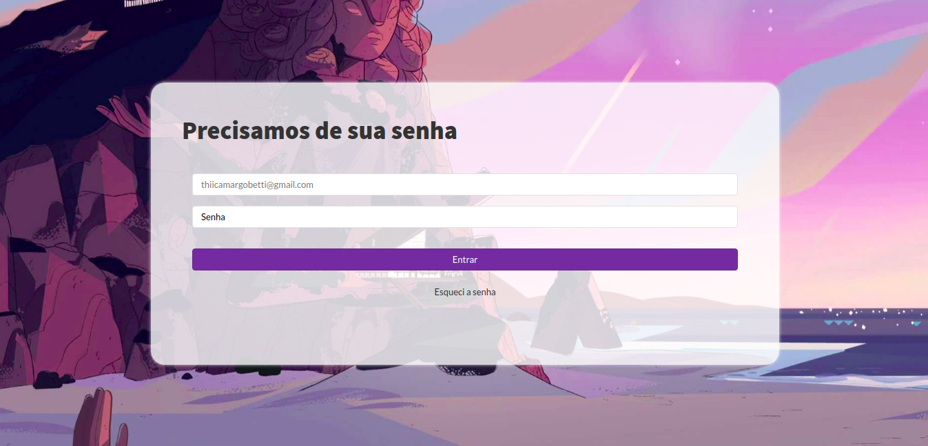 Clique em Esqueci a senha
