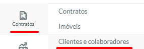 Contratos > Clientes e colaboradores
